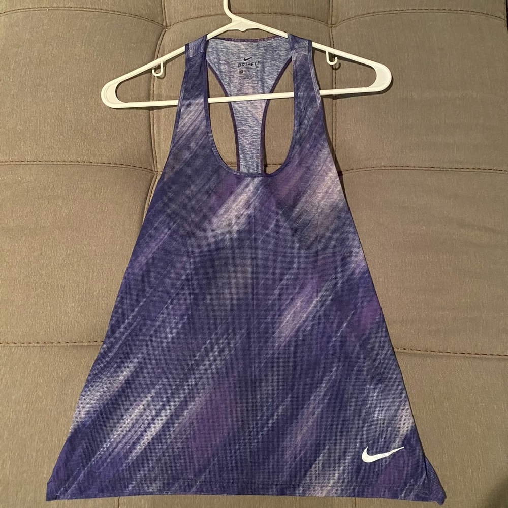 Nike Mesh Purple and Blue Racerback Tank, Size Medium
